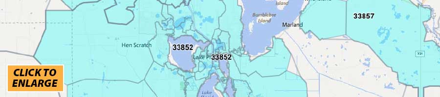 highlands county zip code map - florida county maps