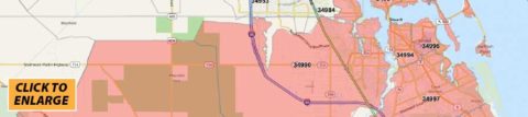 Martin County Zip Code Map - Florida County Maps - Florida Mailing ...